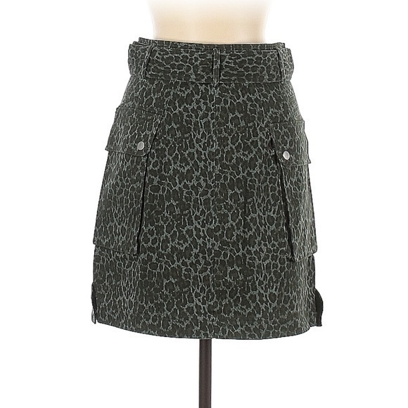 Marissa Webb Green Leopard Skirt (Size 6) - Picture 3 of 8